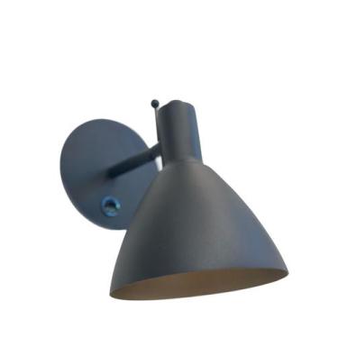 Imagem de Arandela Roma Fisso chapéu articulável metal preto com dourado - tks i
