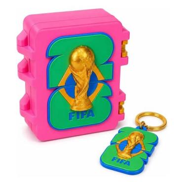 Imagem de Caixa Porta Figurinha Premium Copa Do Mundo Rosa Suporta 500 - TOP 3D 