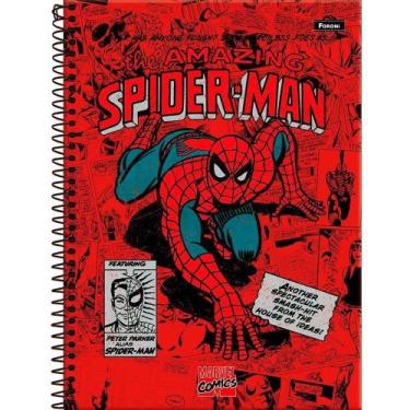 Imagem de Caderno Espiral Foroni Universitário Capa Dura Marvel 10 Matérias 160 