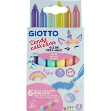 Imagem de Giz de Cera Fino Giotto Maxi CANDY Collection 6 - Canson