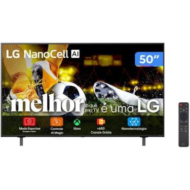 Imagem de Smart TV LG AI 50" 4K UHD, NanoCell, WebOS 25, HDR10, Preto - 50NANO80