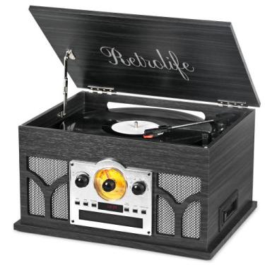 Imagem de Toca-discos Retrolife 10 em 1 com CD e Cassete Sem Fio