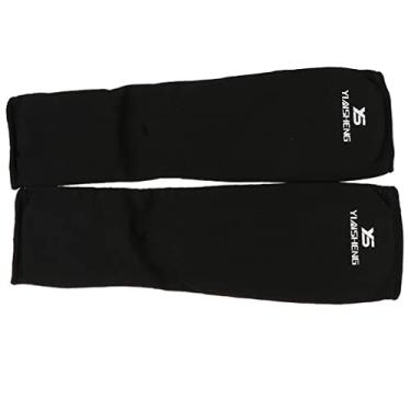 Imagem de Fancyes Shin Guard MMA Equipamento de Proteção para Treinamento de Boxe de Combate | Capa tailandesa | Ótimo para Artes Marciais, Sparring, Kickboxing, Karatê, Preto, P