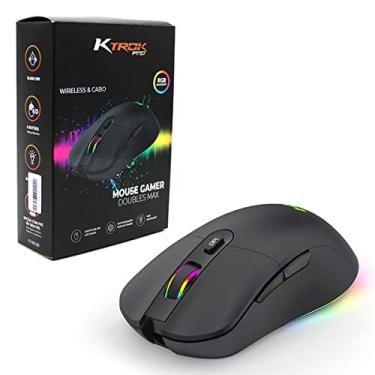 Imagem de Mouse Gamer Ktrok Doubles Max, USB e Wireless, 10.000 DPI, RGB Backlight - KT-MS100