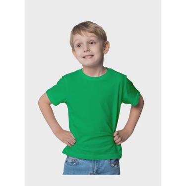 Imagem de Camiseta Infantil Unissex Manga Curta de Algodão - Verde Bandeira