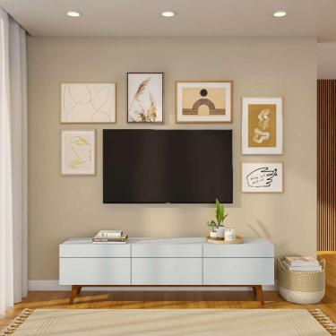 Imagem de Rack Coventry I 3 GV Branco Acetinado 180 cm