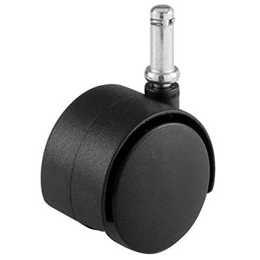 Imagem de Shepherd Hardware 9674 Rodízio para cadeira de escritório de 5 cm, roda dupla, diâmetro da haste de 2,2 cm, capacidade de carga de 34 kg