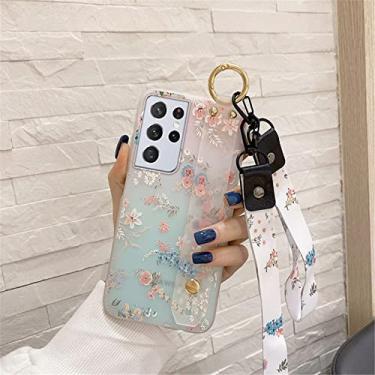 Imagem de Capa de silicone macio para samsung s20 fe s21 ultra note 20 flores pescoço cordão alça titular capa para samsung s10 note 10 plus, 2, para samsung s8 plus