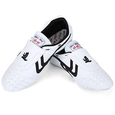 Imagem de (44 Size Suitable 270mm Foot Length) - Taekwondo Shoes,Martial Arts Sneaker Sport Boxing Karate Kung fu Taichi ShoesLightweight Shoes for Kids Women Men Adult with Blue Storage Bag
