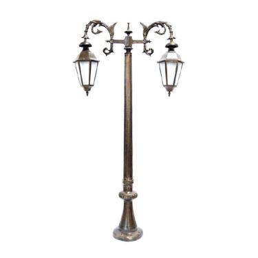 Imagem de Poste De Jardim Firenze 02 Luminária Italiana Alumínio 246cm