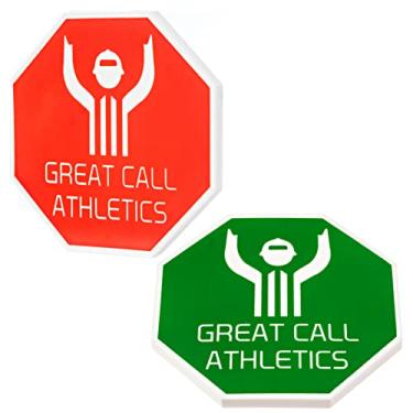 Imagem de Great Call Athletics | Disco flip de árbitro de luta livre | Moeda Pro vermelha e verde | Plástico flexível | Elite Official's Choice!