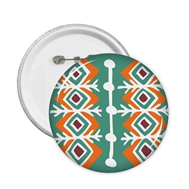 Imagem de Totems México Padrão Verde Alfinetes de Civilização Antiga Emblema Botão Decoração Acessório 5 peças