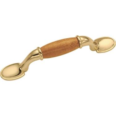 Imagem de Hickory Hardware Puxador de armário de grão de madeira P794-OAK de 7,6 cm, carvalho, 7,6 cm