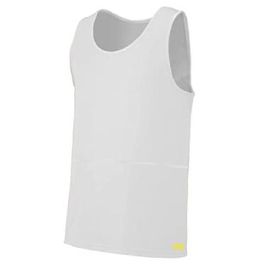 Imagem de Camiseta Regata Masculina Térmica Alta Compressão Fitness (G, Branco)