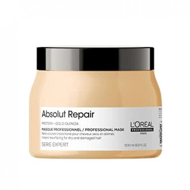 Imagem de L'Oréal Professionnel Máscara de Tratamento Absolut Repair Golden | Repara Danos e Promove Brilho | Com Quinoa & Proteínas | Para cabelos finos a médios, secos e danificados | 500g