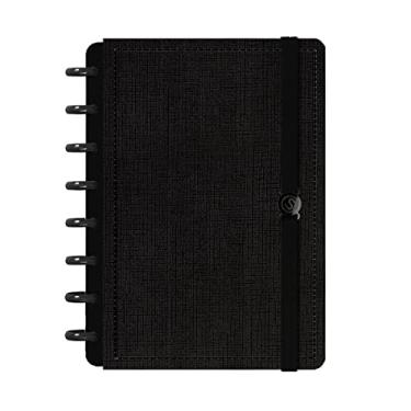 Imagem de Caderno De Disco ISCOOL Inteligente P Solid Touch Linho Preto