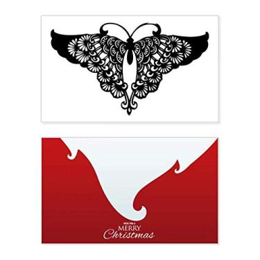 Imagem de Borboleta com detalhes de asas de babados nas férias, cartão de felicitações, mensagem de Natal