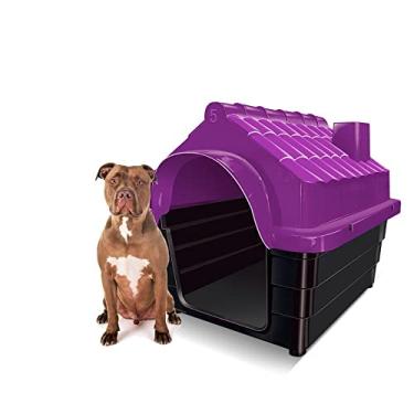 Imagem de Mecpet Casa de Cachorro Plástica Roxa, 57 cm Largura x 80 cm Comprimento x 74 cm Altura