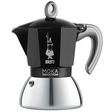 Imagem de Cafeteira Italiana Bialetti Moka Induction em Alumínio 4 Xícaras – Preta