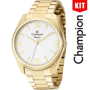 Imagem de Relógio CHAMPION Elegance KIT feminino dourado CN26046W