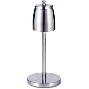 Imagem de Cinzeiro De Aço Inoxidável, Cinzeiro Com Pedestal Ajustável Em Altura Cinzeiro Com Pedestal Telescópico Bandejas De Cigarros, Cinzeiro Com Pedestal Ajustável Portátil Para Ambientes Externos,Prata