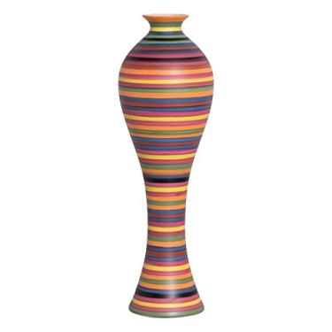 Imagem de Vaso de Chão Califórnia Colorido Grande Decoração em Cerâmica Colors