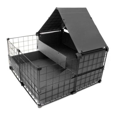 Imagem de Cercado Aramado Casa para Porquinho da Índia 60x60 com Polionda Cercadinho Pet