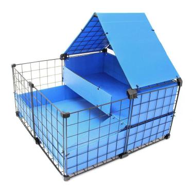 Imagem de Cercado Aramado Casa para Porquinho da Índia 60x60 com Polionda Cercadinho Pet