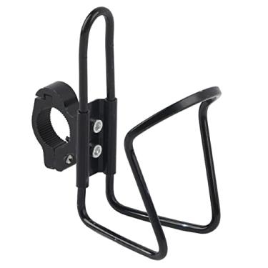 Imagem de Suporte de copo de água para motocicleta, liga de alumínio leve, adaptador para garrafa de guidão, suporte para copo de bebida para a maioria das motocicletas, bicicletas e veículos (Black)