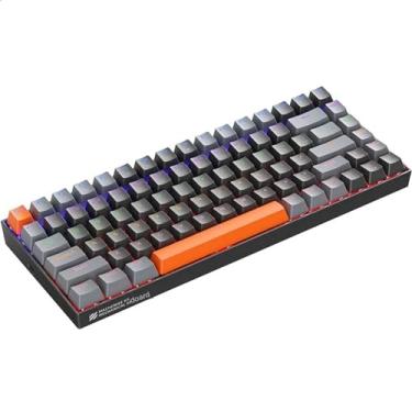 Imagem de Teclado Mecânico 75% TKL Hot-Swappable K500A-B84 Com Fio Gaming Teclado 6 Cores Backlit 84 Interruptor brown Wired USB-C