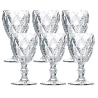 Imagem de  Conjunto de Taças para Água Lyor Design Diamond em Vidro 260 ml - 6 Peças