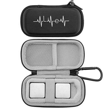 Imagem de YINKE Capa para monitor cardíaco móvel AliveCor Kardia EKG/Wireless 6-Lead EKG, capa protetora para viagem bolsa de armazenamento (cinza)