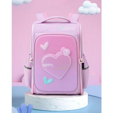 Imagem de Mochila Happy Waterproof para meninas da escola 35L cor rosa