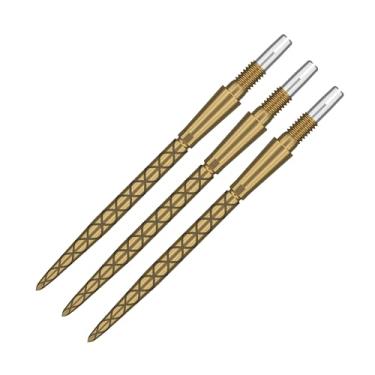 Imagem de Target Dardos Swiss Point Storm Diamond Dart Points (conjunto de 3 pontas) 35 mm Gold SP – Mudança de ponta de dardo, acessórios profissionais de dardos