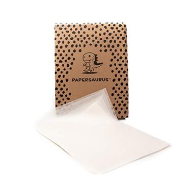 Imagem de Papersaurus - Papel de pergaminho branco de 30,5 x 40,6 cm (450 peças) - Folhas pré-cortadas antiaderentes - grau alimentício - Forro de assadeira seguro para forno - Ótimo para assar, fritar e