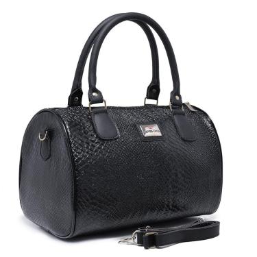 Imagem de Bolsa Casual Baú Croco Alça Transversal Removível Zíper Mala Estilo Elegante