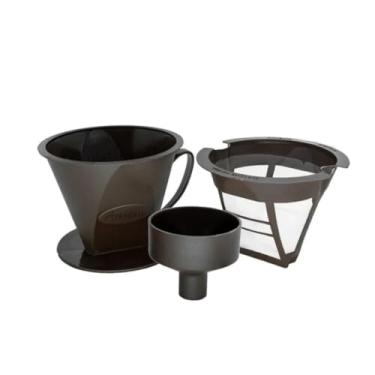 Imagem de Coador De Café Permanente Porta Filtro E Adaptador Conjunto Completo Amélia Tamanho 103