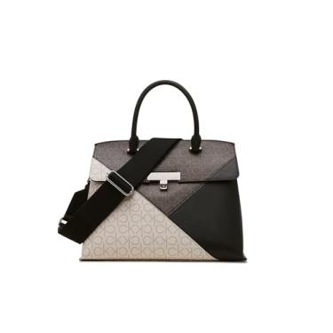 Imagem de Calvin Klein Bolsa Becky Turn Lock, Preto/marrom/cáqui/baunilha/cáqui, One Size