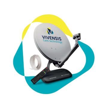Imagem de Antena Parabólica 60cm com Recepitor Vivensis VX10 SatHD