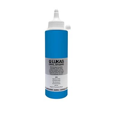 Imagem de LUKAS CRYL Studio Artists Tinta de alta concentração de pigmento – Frasco de 250 ml – Azul fluorescente