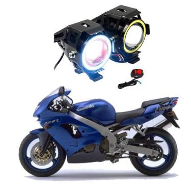 Imagem de Par Farol de Milha Angel Eye U7 para Moto Kawasaki NINJA ZX 9R 900CC 1