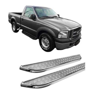 Imagem de Estribo F-250 Chapa Cabine Simples Roda A Roda Cromado F250 - HOZZ