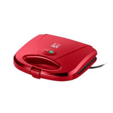 Imagem de Sanduicheira e Minigrill Chapa Antiaderente Dupla Ondulada 220v 750w V