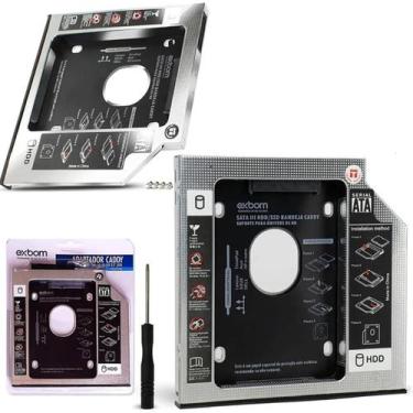 Imagem de Adaptador Dvd Para Hd Ou Ssd Notebook Drive Caddy 9,5mm Sata - KNUP EX