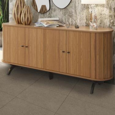 Imagem de Balcão Buffet 4 Portas 1 Prateleira 100% Mdf Freijo/Preto Fosco Tb296 