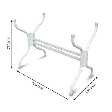 Imagem de Base Pés De Mesa Para Cozinha Para Tampos De Ate 1,20 X 0,75 - Gabriel