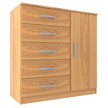 Imagem de Cômoda Sapateira Zurique 1 Porta 5 Gavetas - Evidencia Moveis, Cinnamo