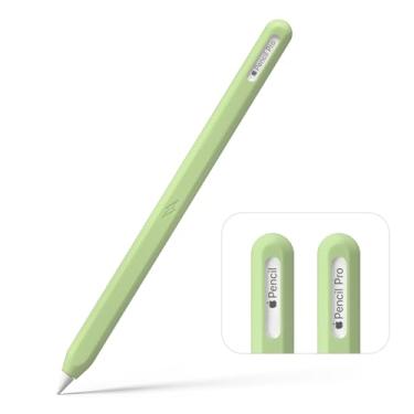 Imagem de Capa de silicone para lápis compatível com Apple Pencil Pro e Apple Pencil 2ª geração, capa protetora ultrafina macia para Apple Pencil (Matcha)