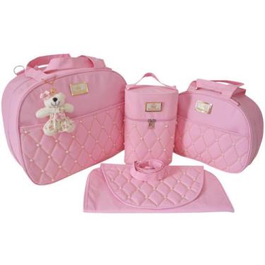 Imagem de Kit Bolsa Mala Maternidade Modelo Perola Envio Imediato 4 peças - Bols