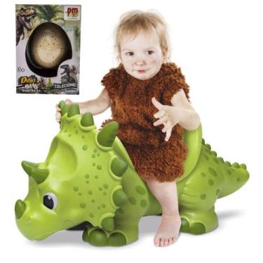 Imagem de Coleção Giant Dinos Dinossauro Triceratops Baby + Ovo Dino - Roma